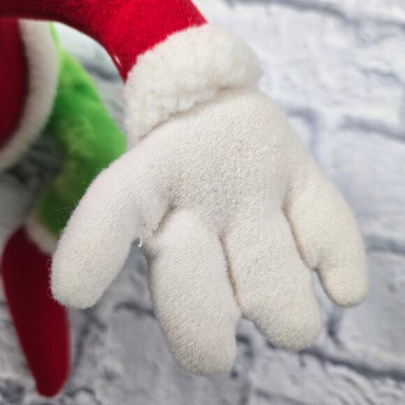 Vintage 1983 Coleco Dr Suess Santa Grinch Plush with Bushy Eyebrows Hard Eyes - Picture 16 of 16